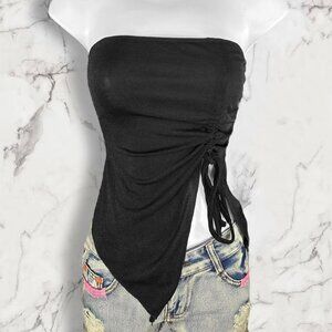 SHEIN Women's Black Crop-top